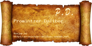 Promintzer Dalibor névjegykártya